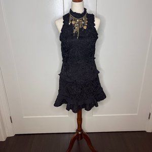 Angel Biba black lace mini dress size M